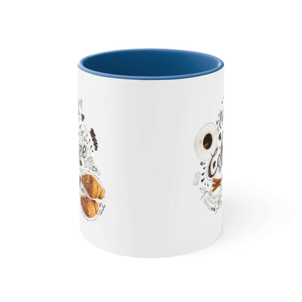 Vibrant Contrast 11oz Ceramic Coffee Mug - Chic Dual-Tone Style