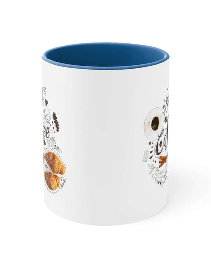 Vibrant Contrast 11oz Ceramic Coffee Mug - Chic Dual-Tone Style