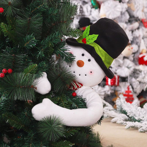 Santa Snowman Hugger Christmas Tree Topper