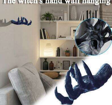 Enchanting Witch's Arm Resin Wall Decor for Halloween
