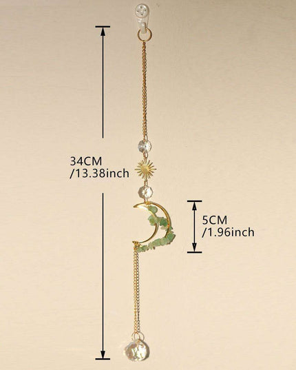 Enchanting Crystal-Embellished Iron Evil Eye Dream Catcher Necklace