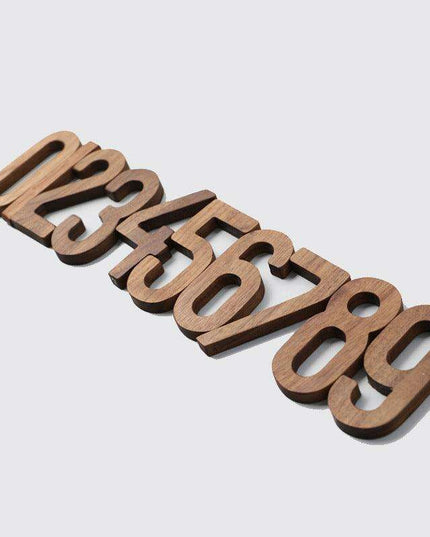 Elegant Black Walnut Nordic Address Sign