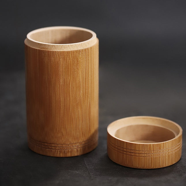 Portable Bamboo Tea Jar Sealed Bamboo Pipe