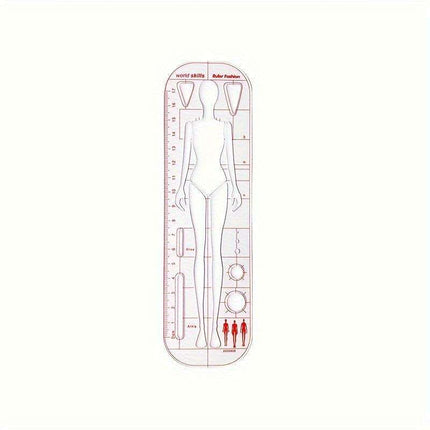 Fashion Design Acrylic Human Figure Template Ruler for Creative Illustrators
