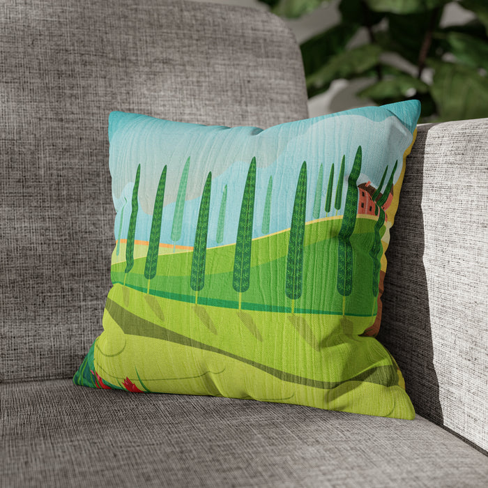 Tuscany Decorative Pillow Case with Hidden Zipper