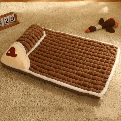 Cozy MADDEN Luxury Plaid Dog Mat for Small to Medium Dogs and Cats - Removable, Washable Fluff Bed