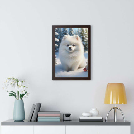 Eco-Friendly Winter Puppy Art Print Collection with Acrylic Protection