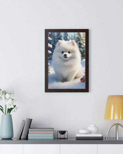Eco-Friendly Winter Puppy Art Print Collection with Acrylic Protection