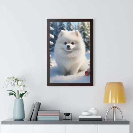 Eco-Friendly Winter Puppy Art Print Collection with Acrylic Protection