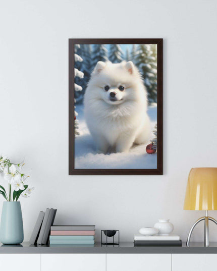 Eco-Friendly Winter Puppy Art Print Collection with Acrylic Protection
