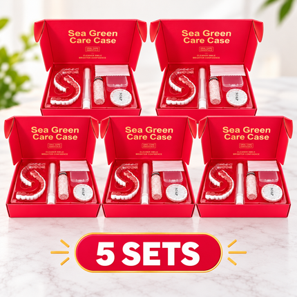 Silicone Full-Mouth Dentures Set — Complete Care Kit