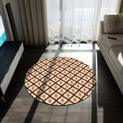 Vibrant Retro Circle Chenille Rug - Luxe Softness & Eye-Catching Designs