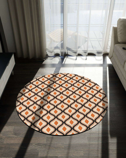 Vibrant Retro Circle Chenille Rug - Luxe Softness & Eye-Catching Designs