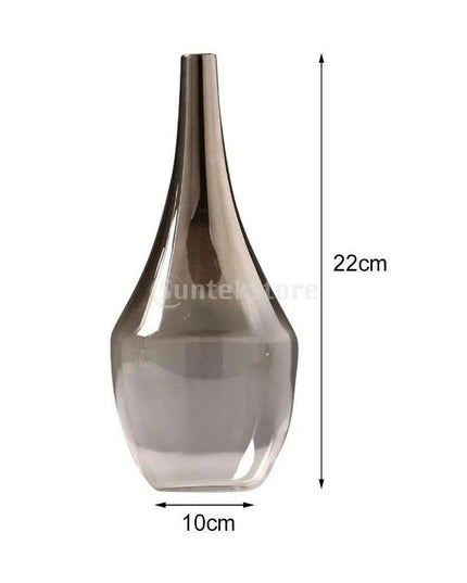 Sophisticated Ash Ombre Glass Vase - Chic Decorative Accent for Any Space