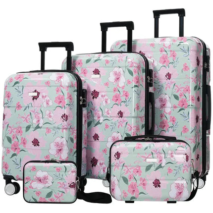 Peekaboo Studio 5-Piece Hardside Luggage Set - Lightweight & Lockable