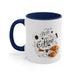 Colorful Accent 11oz Ceramic Coffee Mug - Dual-Tone Design