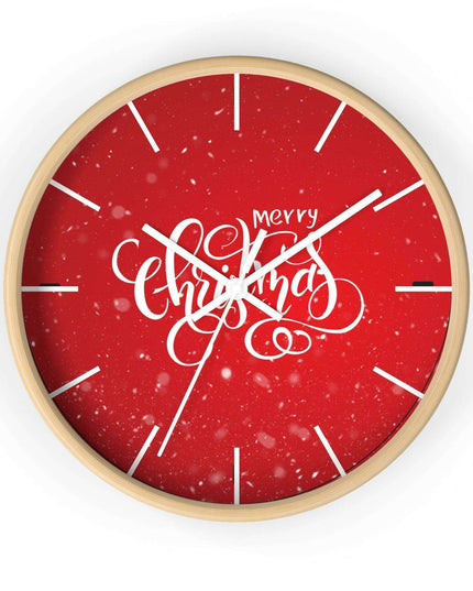 Elegant Holiday Clock with Exquisite Wooden Design by Maison d'Elite