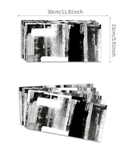 Elevate Your Home Decor with Waterproof Black and Grey Brick Style PVC Wall Decals