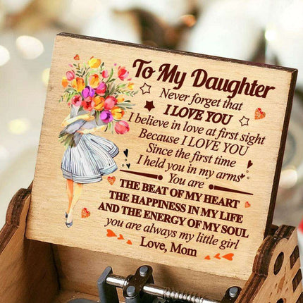 Charming Antique-Inspired Wooden Music Box - A Melody of Timeless Beauty