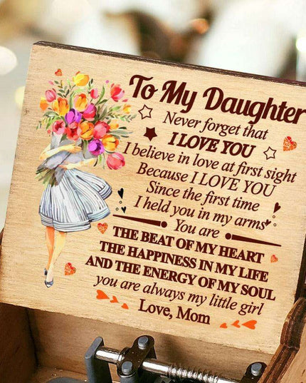 Charming Antique-Inspired Wooden Music Box - A Melody of Timeless Beauty