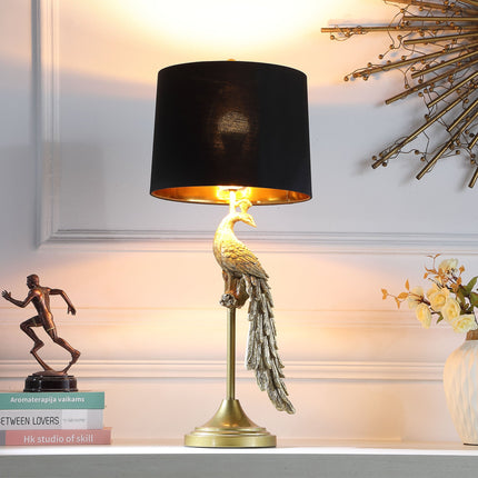 Room & Decor 29" Golden Peacock Table Lamp - Elegant Design & Durable