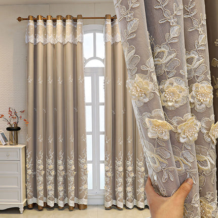 Peekaboo Studio Double Open Yarn Curtain Set - Integrated Shading Desi
