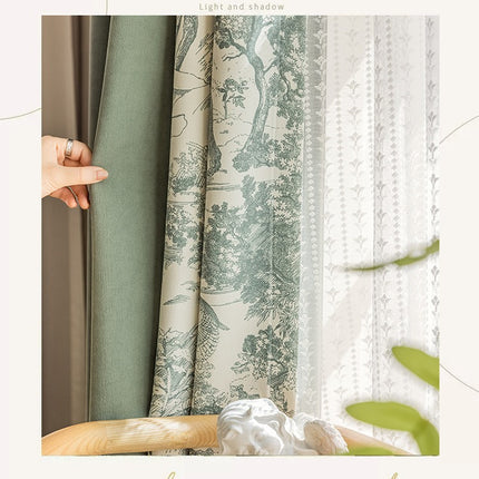 Peekaboo Studio French Chenille Curtain - High Shading, Elegant Design