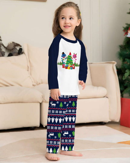 Family Matching Christmas Pajamas Set Xmas Long Sleeve Sleepwear Nightwear For Couples Kids Baby