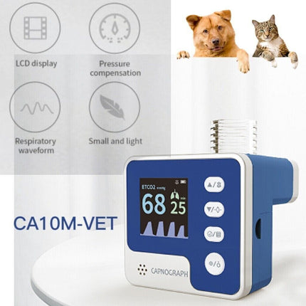 Veterinary Mainstream Capnograph with EtCO2 & Respiratory Rate Display