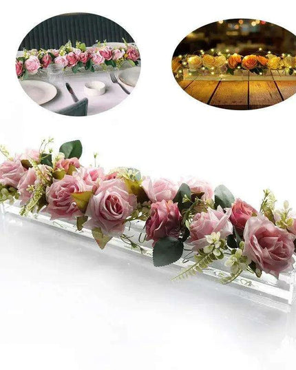 Sleek Transparent Acrylic Vase: Enhance Your Home Aesthetics