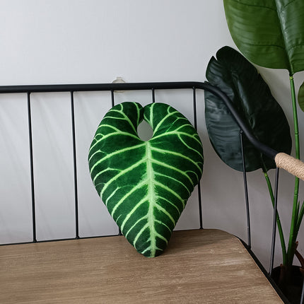 Peekaboo Studio Tropical Plant Leaves Pillow - Soft Fabric & Vibrant D