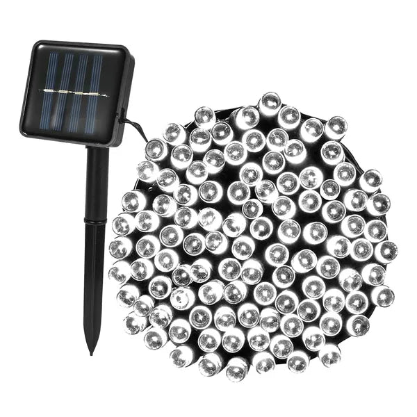 Peekaboo Studio 100 LED Solar String Lights, 12M, Waterproof, 8 Modes