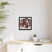 Whispering Elegance: Valentine Matte Canvas Artwork Set in Black Pinewood Frame