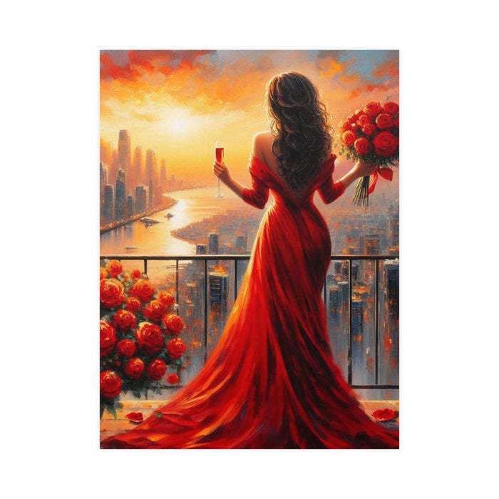 Elegant Red Wine Matte Art Print - Luxe Decor for a Refined Space