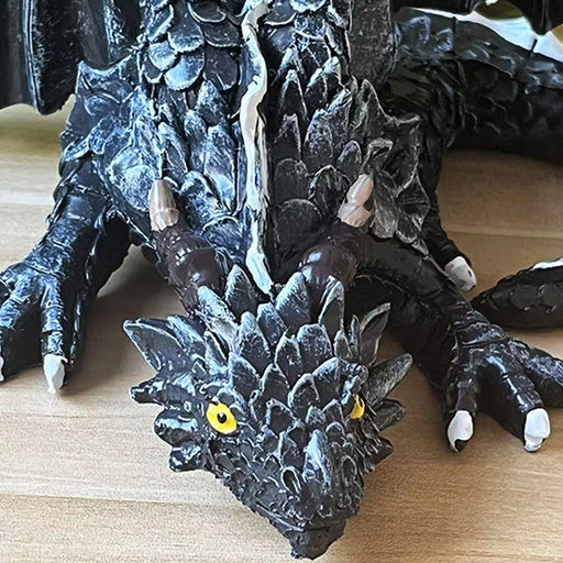 Resin Craft Decoration Winged Dragon Sculpture Ornaments Office Desktop Decoration Ornaments Resin Crafts eprolo