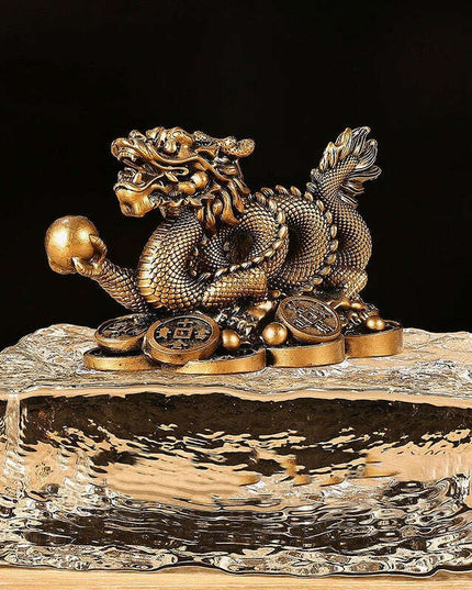 Fortune Dragon Resin Decor for Home & Office