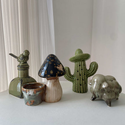 Ceramic Vase Decoration 18.5x15.5 cm Modern Home Accent