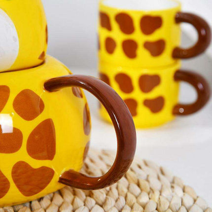 Charming Giraffe-Inspired Ceramic Mug Collection