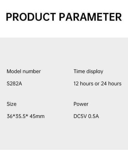 Silent Rotating LED Projection Alarm Clock with Digital Thermometer and Customizable Display