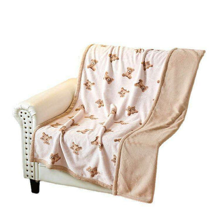 Adorable Cartoon Fleece Baby Blanket: Double-Layered Winter Warmth Must-Have