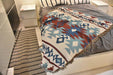 Cozy American Geometric Cotton Throw for Stylish Home Decor