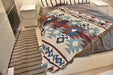 Snug American Geometric Cotton Blanket for Chic Home Styling