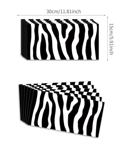 Zebra Chic City Lights Brick Stickers - Stylish Urban Home Decor Upgrade
