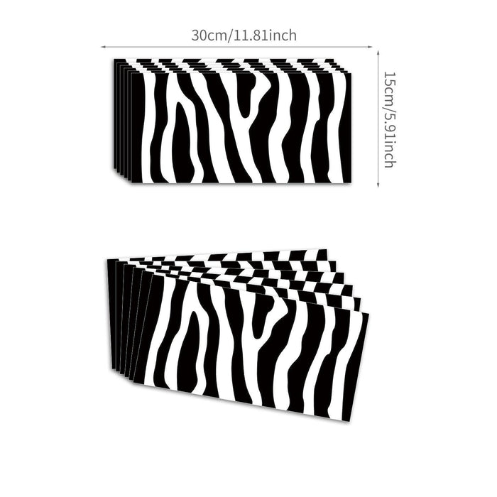 Zebra Chic City Lights Brick Stickers - Stylish Urban Home Decor Upgrade
