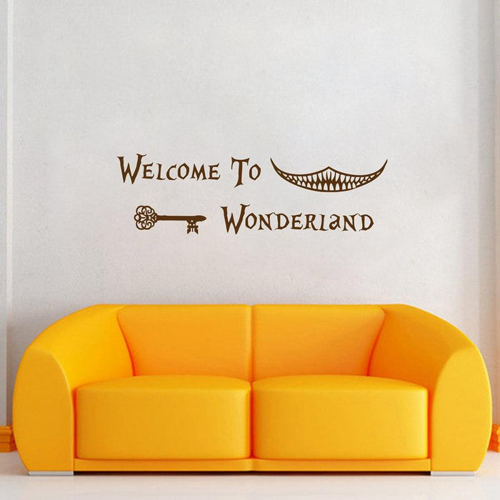 Whimsical Alice in Wonderland Wall Decal for Elegant Home Decoration