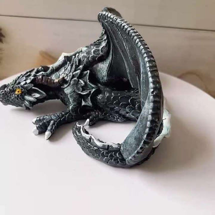 Elegant Winged Dragon Sculpture - Enchanting Home Decor Accent
