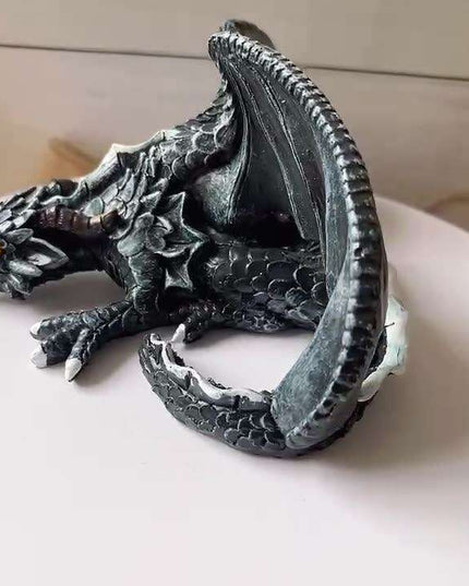 Elegant Winged Dragon Sculpture - Enchanting Home Decor Accent