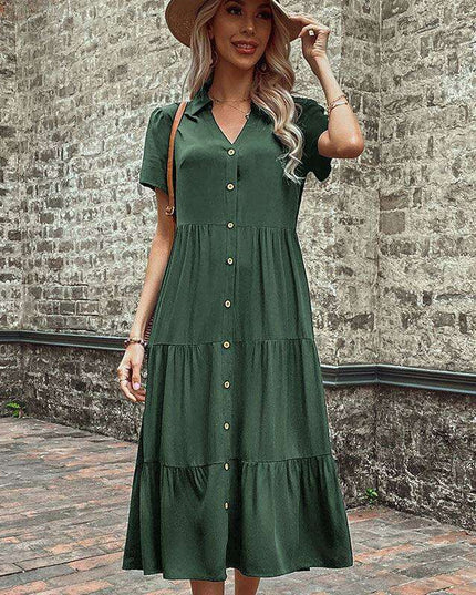 Timeless Hepburn-Style French Rayon Dress for the Refined Woman