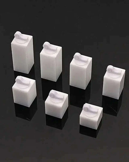 7-Piece Acrylic Ring Display Stand Set with Varying Heights for Jewelry Showcase and Photography