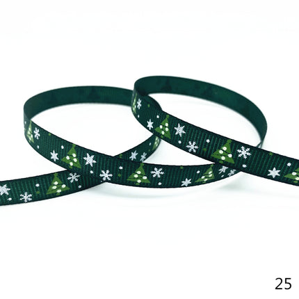 Peekaboo Studio Size 5 10mm Printed Grosgrain Christmas Ribbon - Durab